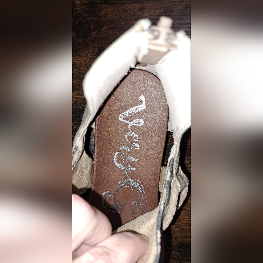 Ladies Very G Buckle Leopard Sparta Shoes Canvas Sandals Leapard Print Party 9.5 - Picture 7 of 8